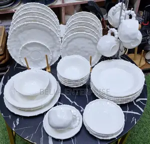 Pearl Rim White Dinnerware Set