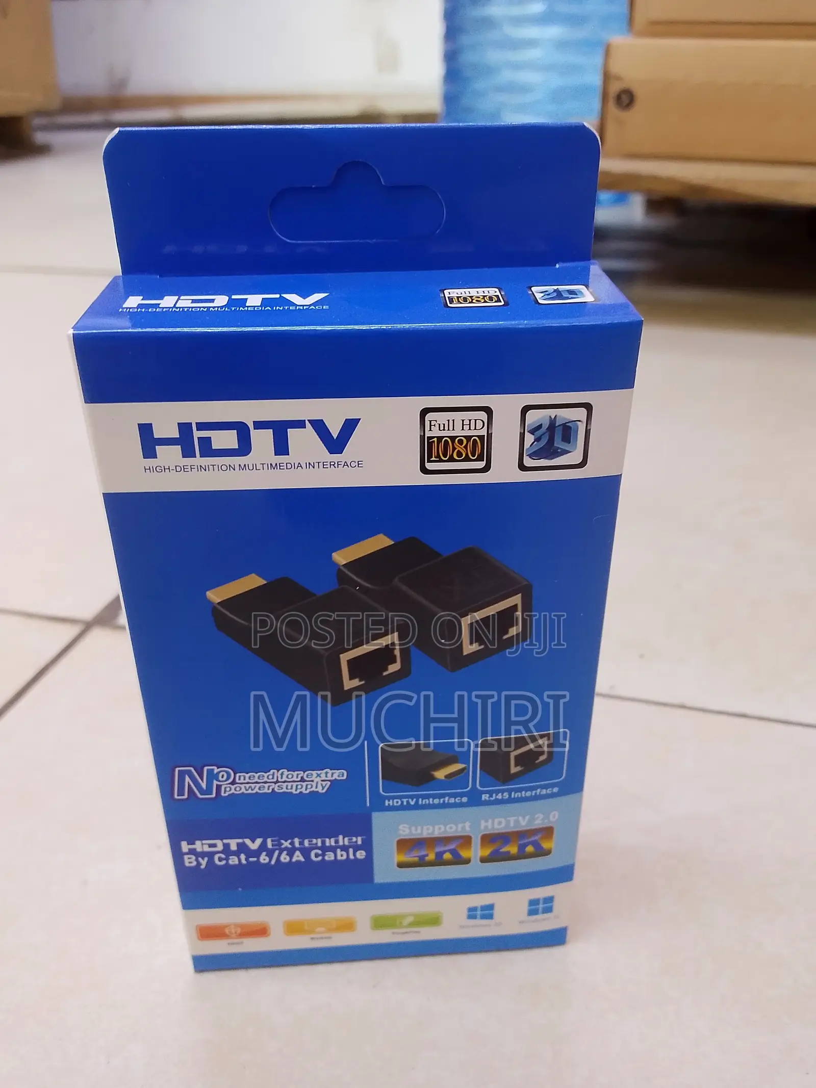 30M HDMI to RJ45 Extender Adapter Over Ethernet Cable