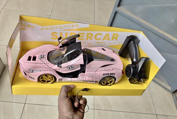 Kids Ultra-Sleek, Pink Prototype Remote Supercar - main view