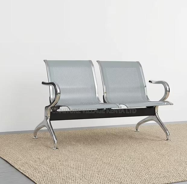 Bench; Sturdy 2 Seater Non Padded Visitor's Reception Bench - main view