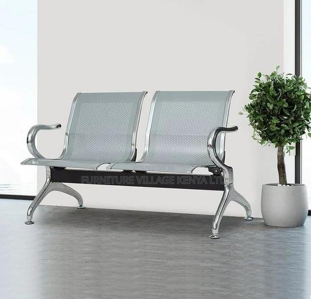 Bench; Sturdy 2 Seater Non Padded Visitor's Reception Bench - thumbnail 4