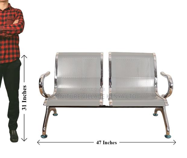 Bench; Sturdy 2 Seater Non Padded Visitor's Reception Bench - thumbnail 7