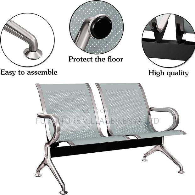 Bench; Sturdy 2 Seater Non Padded Visitor's Reception Bench - thumbnail 8
