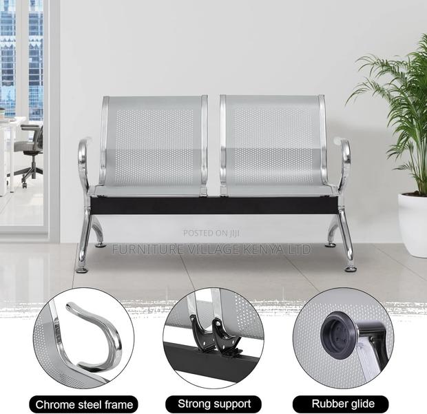Bench; Sturdy 2 Seater Non Padded Visitor's Reception Bench - thumbnail 11