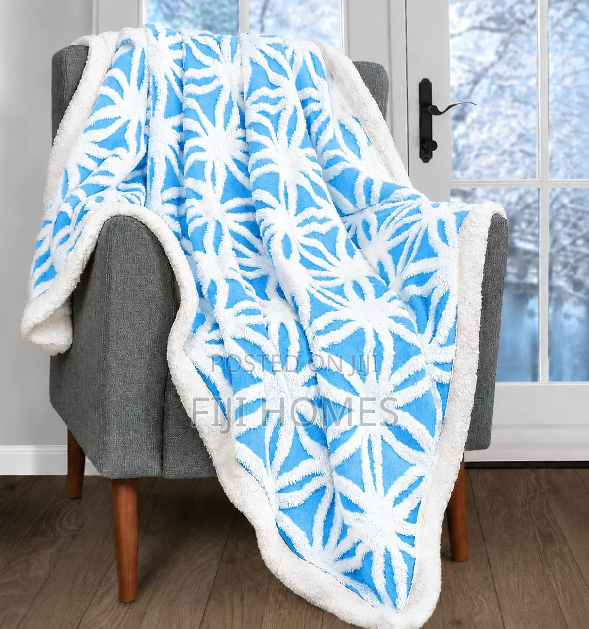 Patterned Sherpa Throw Blankets | 200x230cm