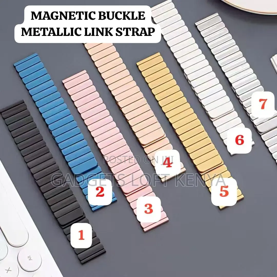 22mm Magnetic Metallic Link Smart Watch Strap