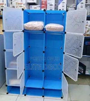 Portable 3-Column Plastic Wardrobe – Waterproof DIY Clothes Storage