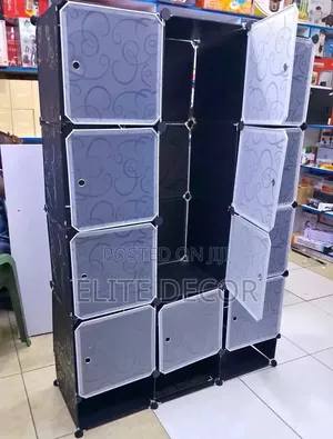 Portable 3-Column Plastic Wardrobe – Waterproof DIY Clothes Storage