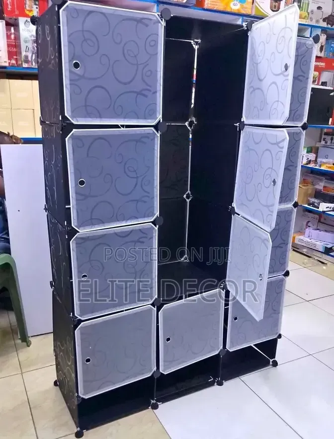 Portable 3-Column Plastic Wardrobe – Waterproof DIY Clothes Storage