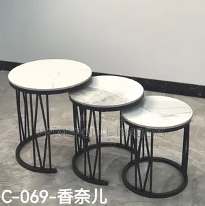 Coffee Table,Premium 3-in-1 Executive Marble Centre Table – Elegant