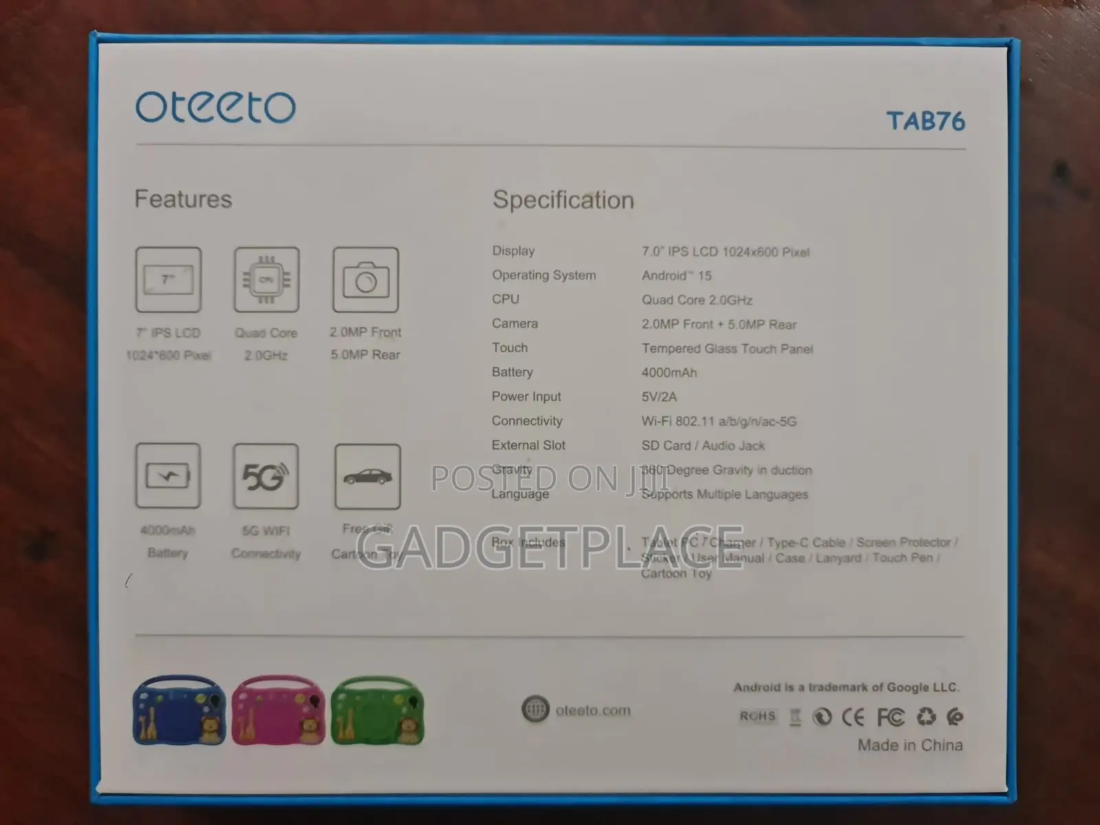 New Oteeto TAB77 256 GB Gray