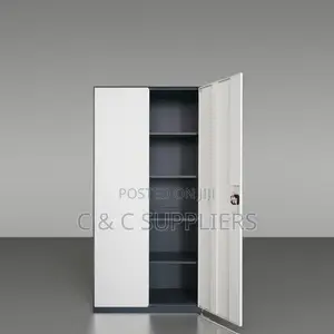 2 Doors Steel File Cabinet-Gray