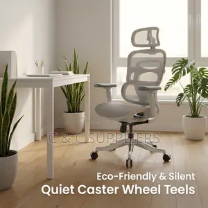 Modern White Ergonomic Study Chair.