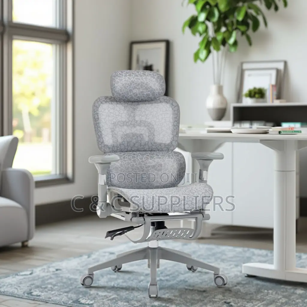 Modern White Ergonomic Study Chair.