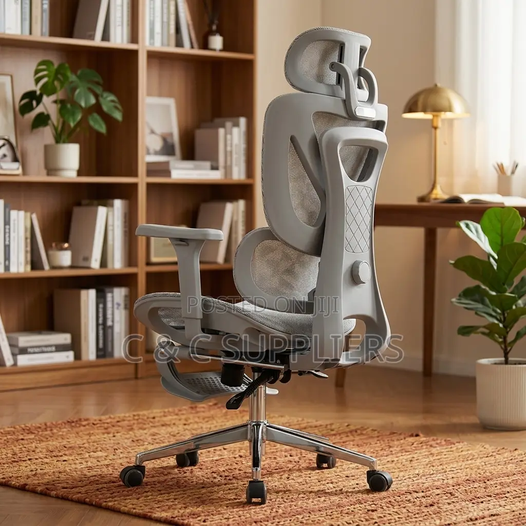 Modern White Ergonomic Study Chair.