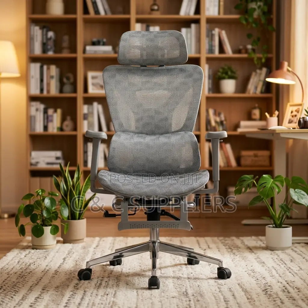Modern White Ergonomic Study Chair.