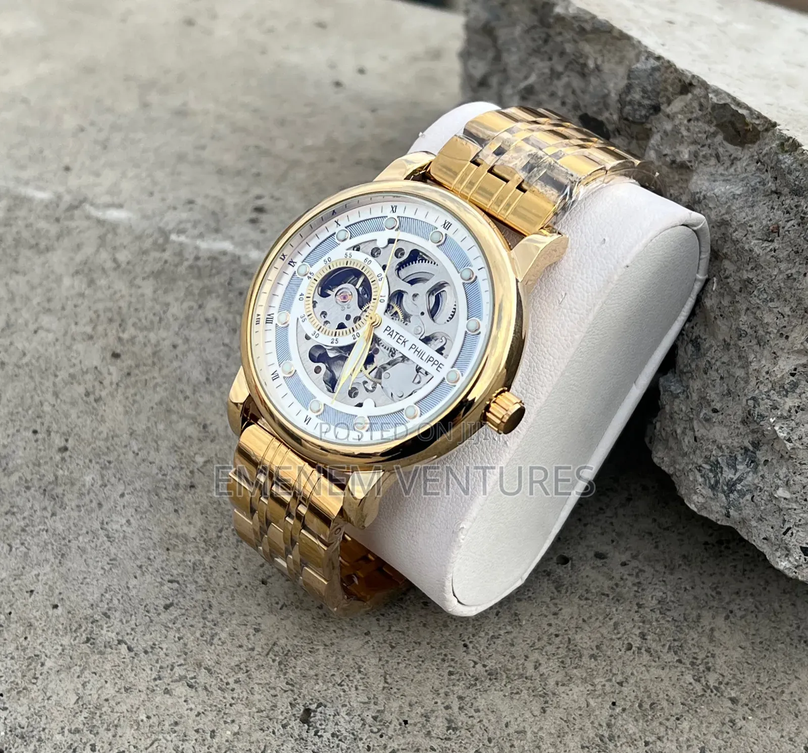 Men Patek Philippe Skeleton Mechanical Watch