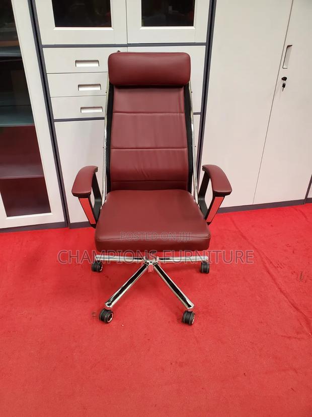 Ergpnomic Burgundy Office Chair - main view