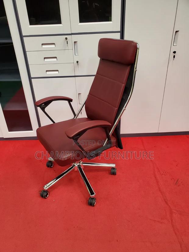 Ergpnomic Burgundy Office Chair - thumbnail 2