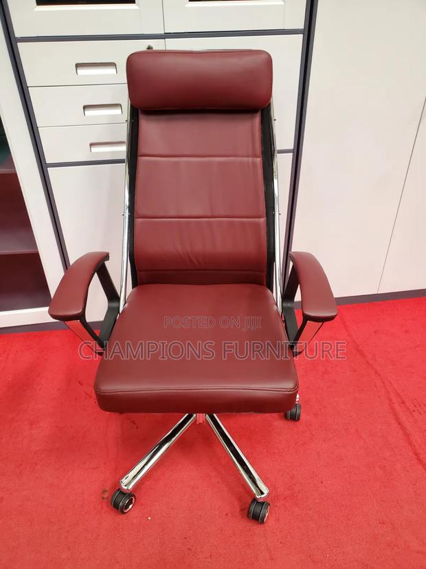 Ergpnomic Burgundy Office Chair - thumbnail 3