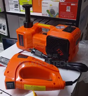 Portable Car Emergency Jack With Built-in Tire Compressor