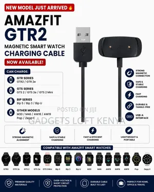 GTR2 Magnetic Charging Cable for Amazfit Smart Watches