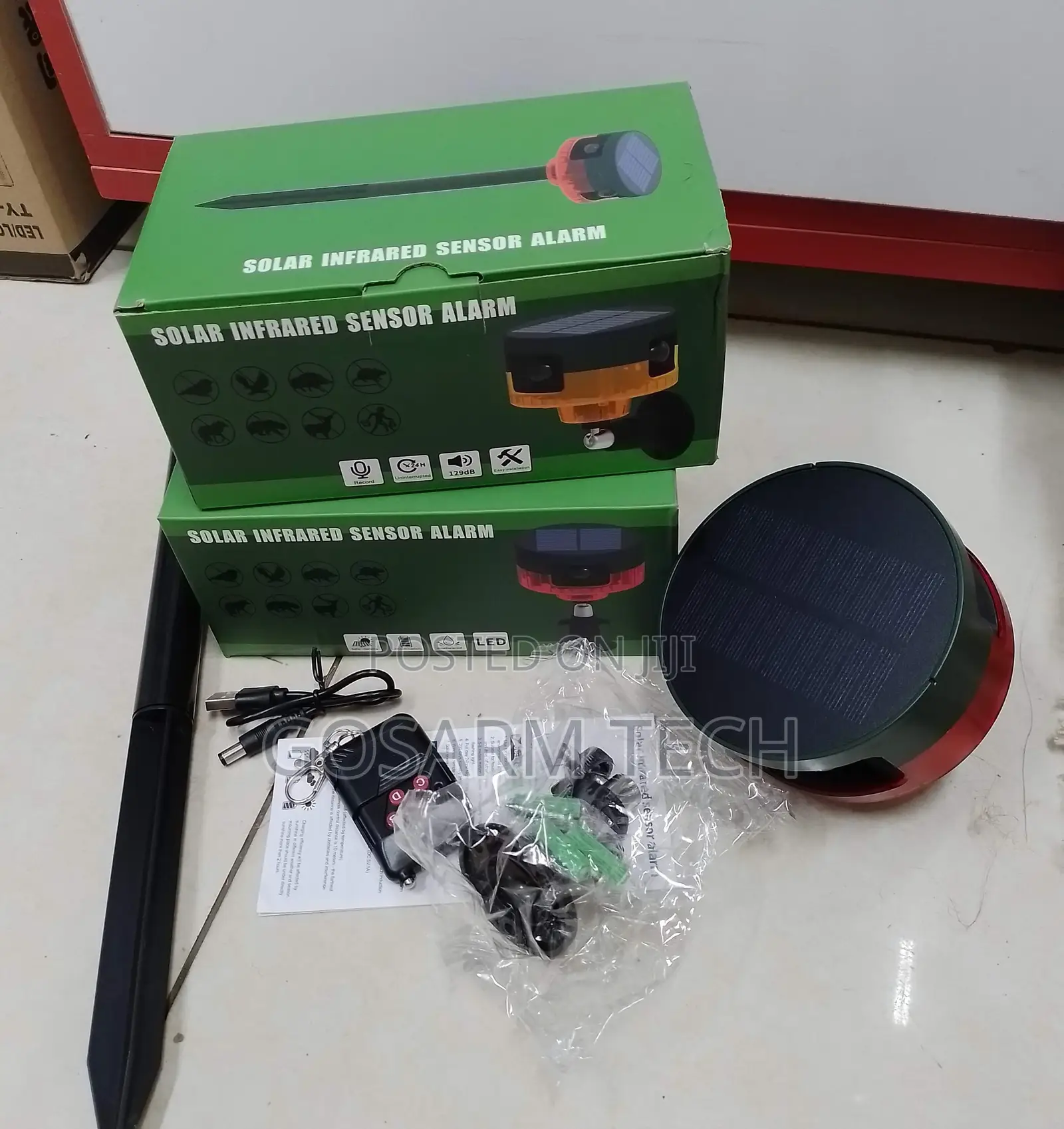 Solar Motion Sensor Alarm – 360° Security Siren With Remote Control