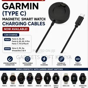 Garmin Type C Magnetic Smart Watch Charger for Fenix,Venu, Vivoactive