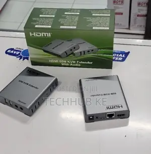 Hdmi KVM USB 60m, With Audio 1080p R/L Cat5e Cat6 Rj45 Ethernet Cable