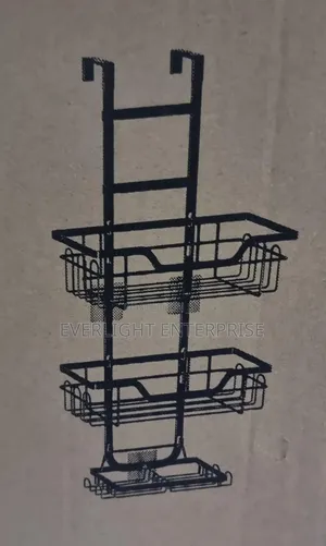 DetaChable 3 Layer Behind the Door Metallic Bathroom Shelf
