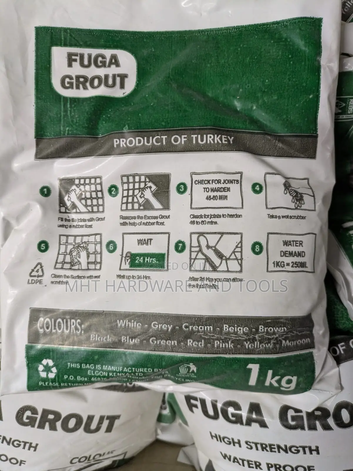 Tile Grout White 1kg