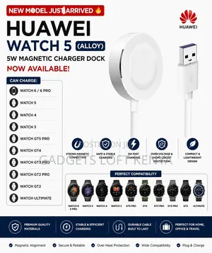 Huawei Watch 5W Alloy Charger Dock Magnetic Smart Watch Charger