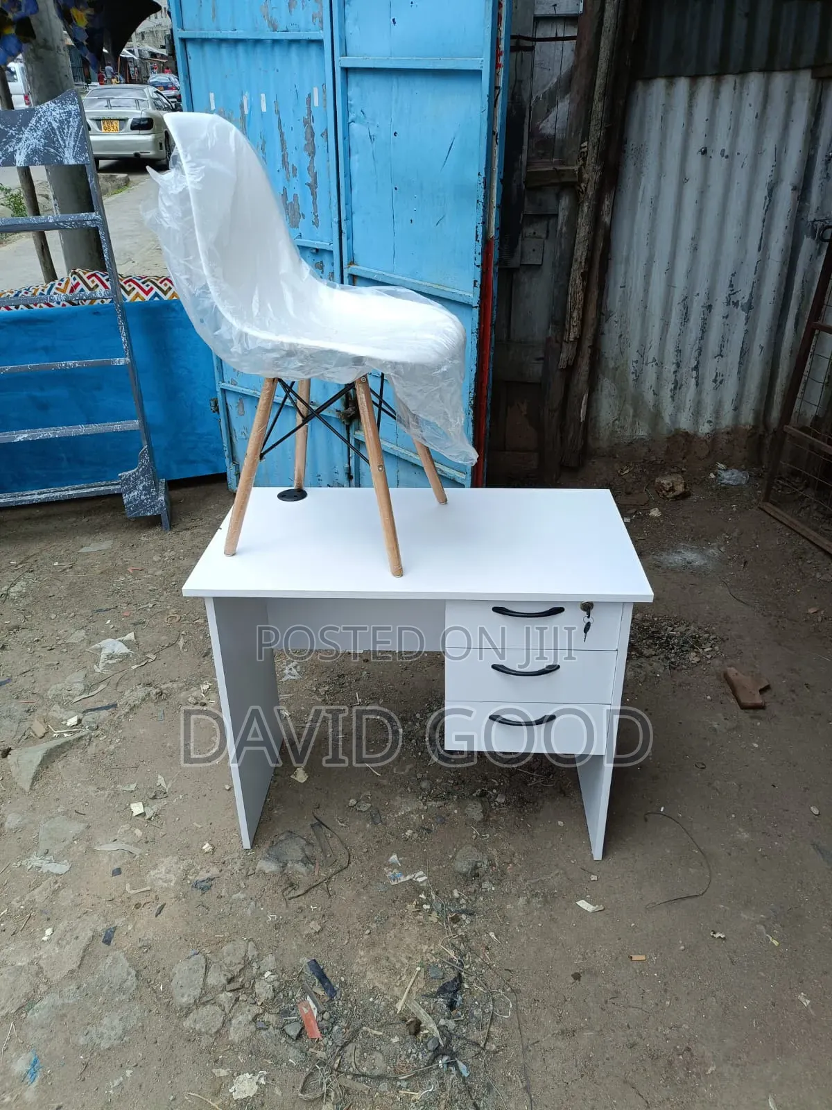 White Table and Eames Chair