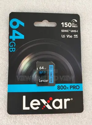 Lexar 64gb High-Performance 800x Pro Uhs-I V30 SDXC Card
