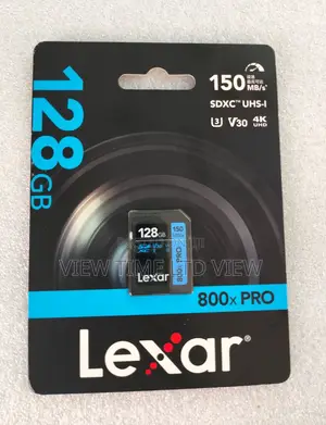 Lexar 128gb High-Performance 800x Pro Uhs-I V30 SDXC Card