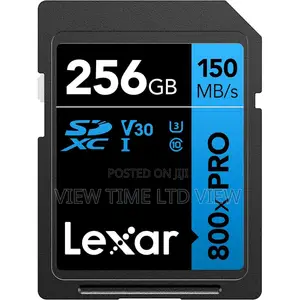 Lexar 256gb High-Performance 800x Pro Uhs-I V30 SDXC Card
