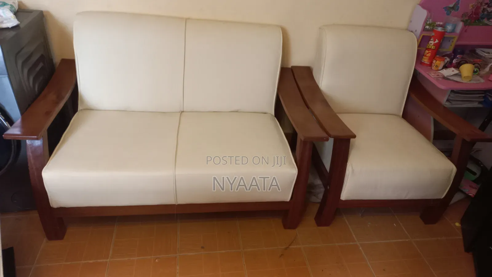 4 Seater Open Sofa Leather