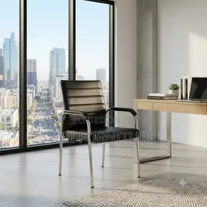 Office Chairs; Visitors Leather Chair With High Back Resting