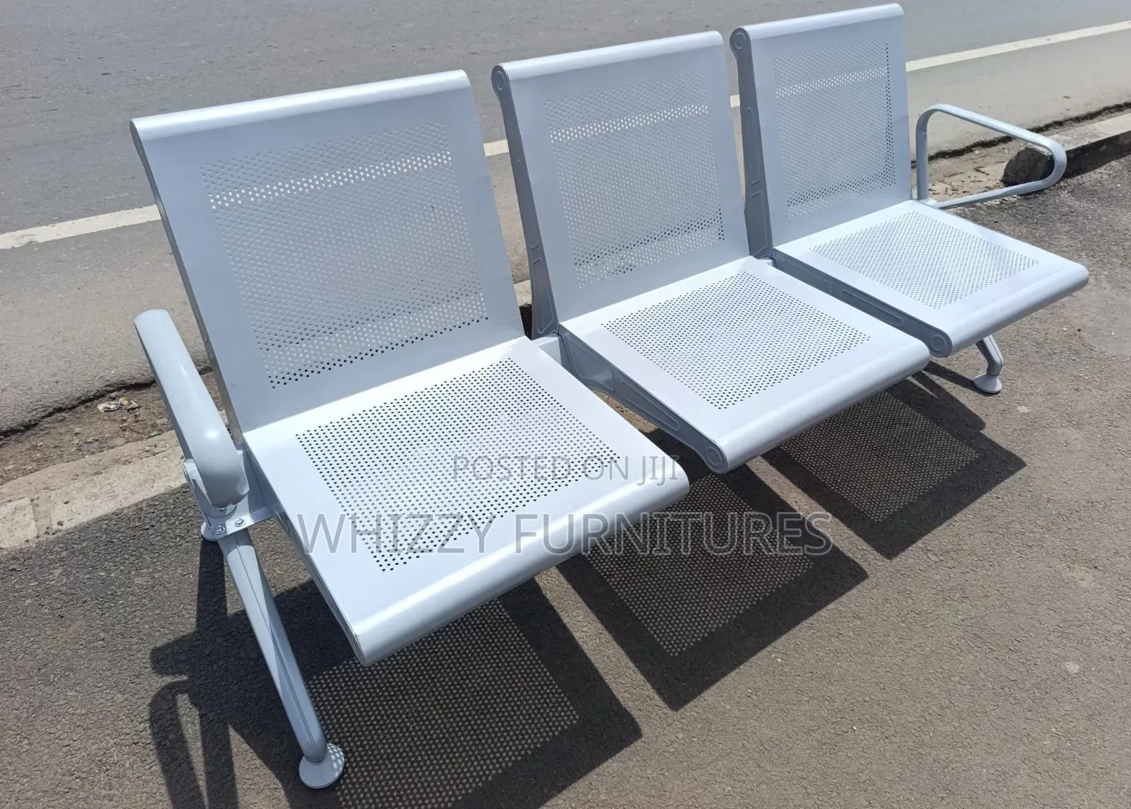 Office Chair;Silver Reception Waiting Bench