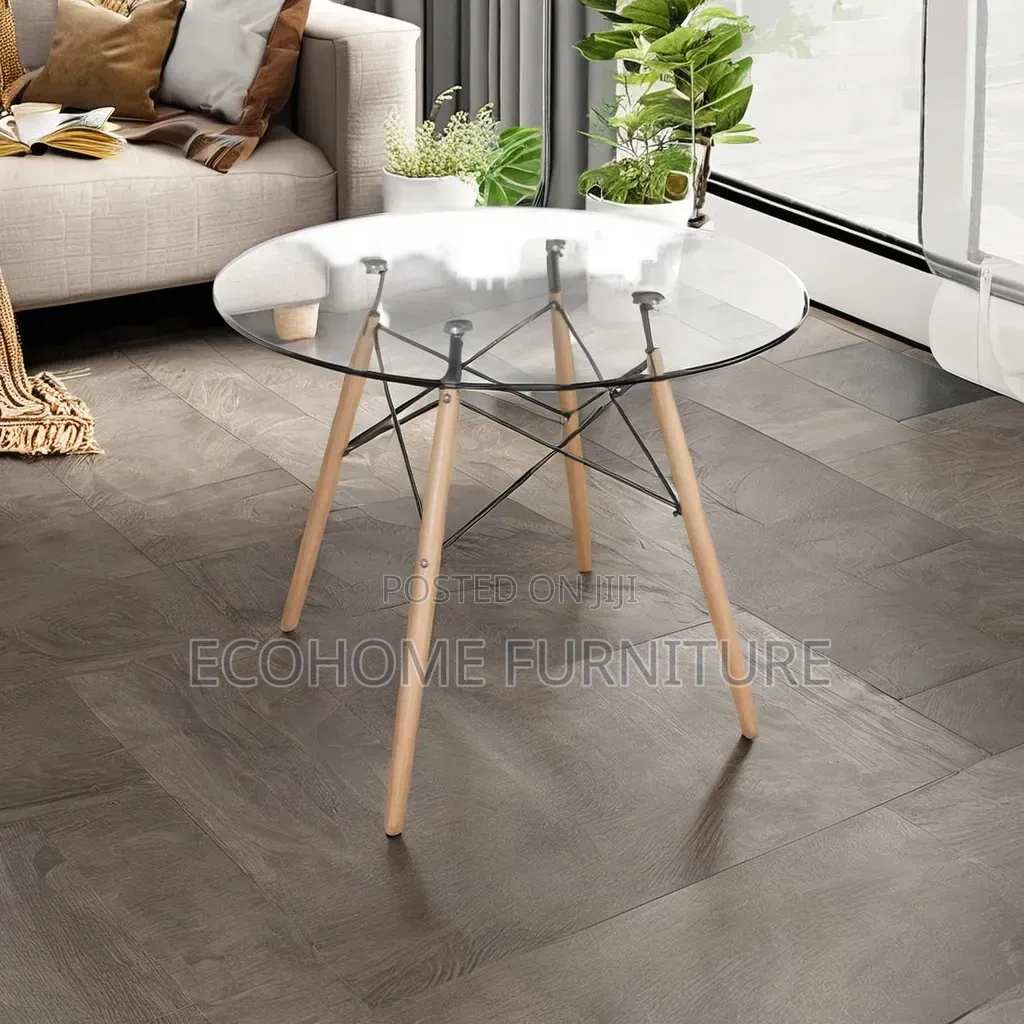 Dining Table. 2 Seater Glass Round Table