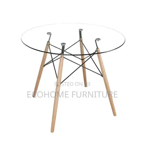 Round Dining Table 2 Seater Glass on Top