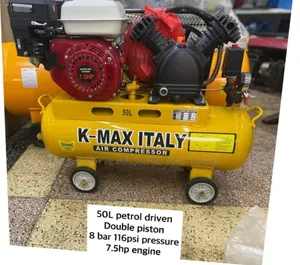 50L Kmax Petrol Driven Double Piston Air Compressor 7.5hp Engine 8 Bar