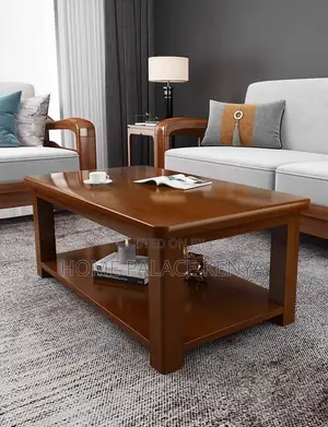 Coffee Table; Premium Solid Mahogany Table for Modern Home Interiors