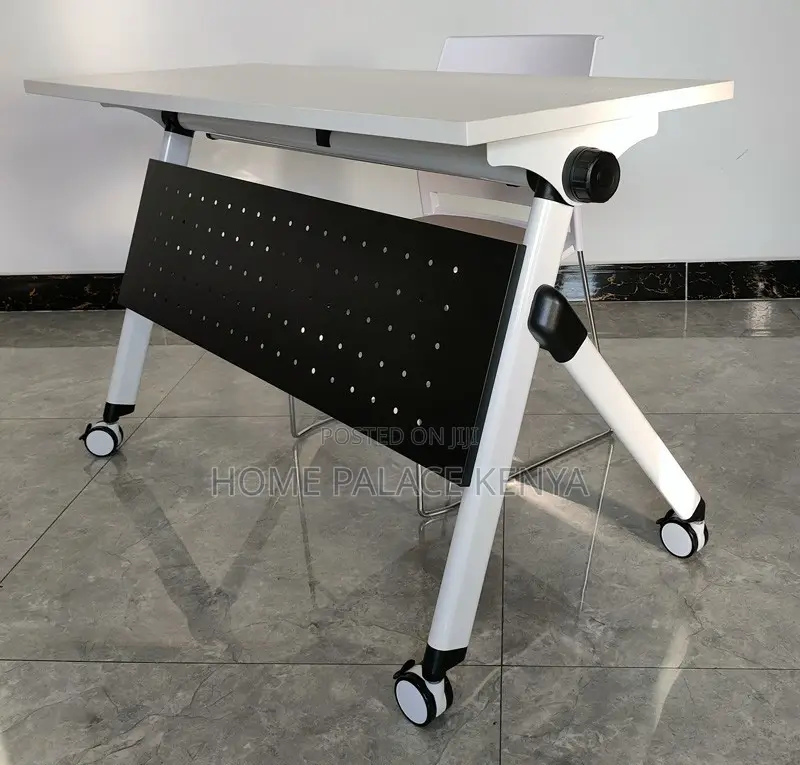 Study Table;Contemporary Folding Workstation With Storage Compartments