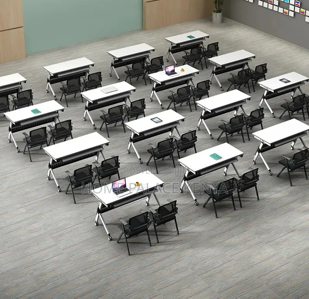 Study Table;Contemporary Folding Workstation With Storage Compartments