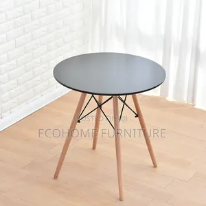 Round Table. 2 Seater Dining Table Black Top