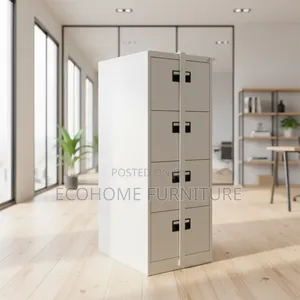 Cabinet. 4 Drawer Filing Cabinet Metallic