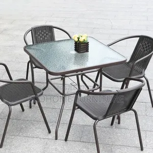 Outdoor. 4 Seater Square Rattan Set
