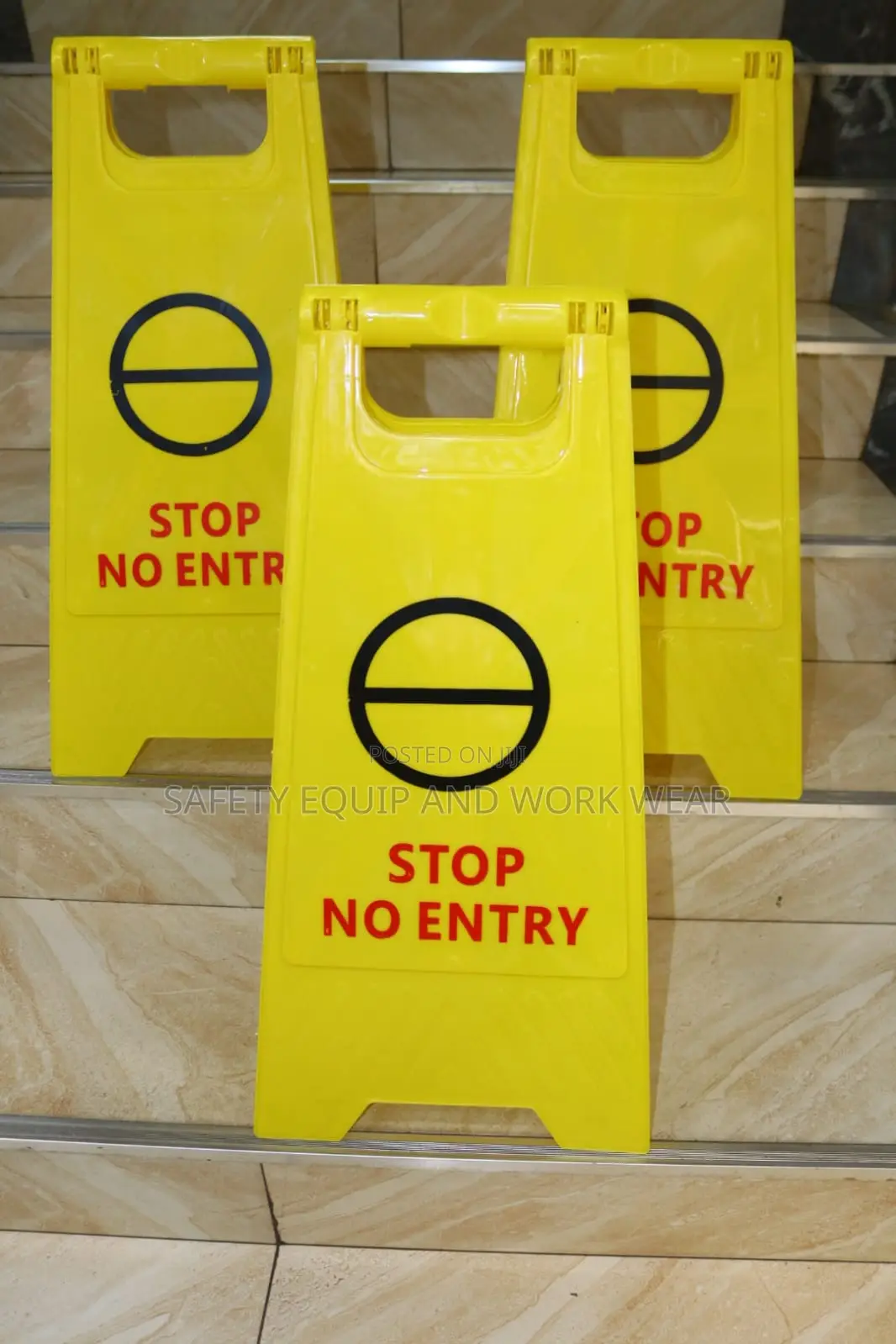 Stop No Entry Caution Board