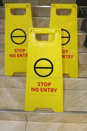 Stop No Entry Caution Board